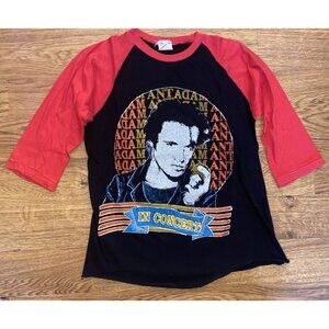 Vtg 80s Paramount PTI Adam Ant In Concert Raglan Shirt